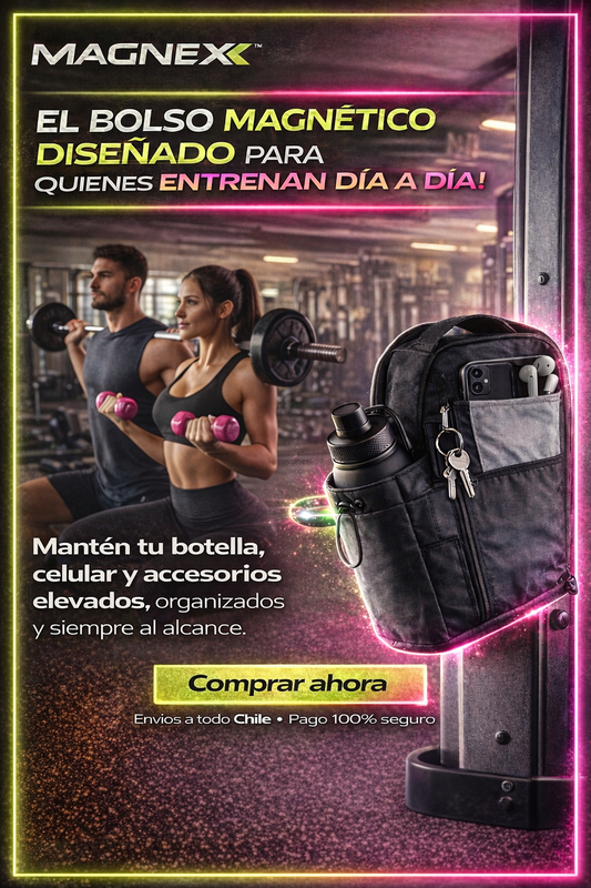 ⟡ MAGNEX™ EL BOLSO MAGNÉTICO DISEÑADO PARA QUIENES ENTRENAN DÍA A DÍA