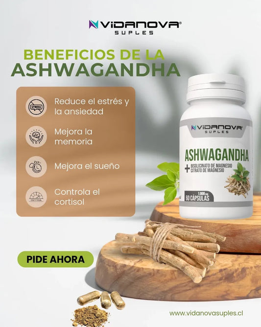 🍃 Ashwagandha y Magnesio para reducir el estrés y mejorar tu bienestar diario.
